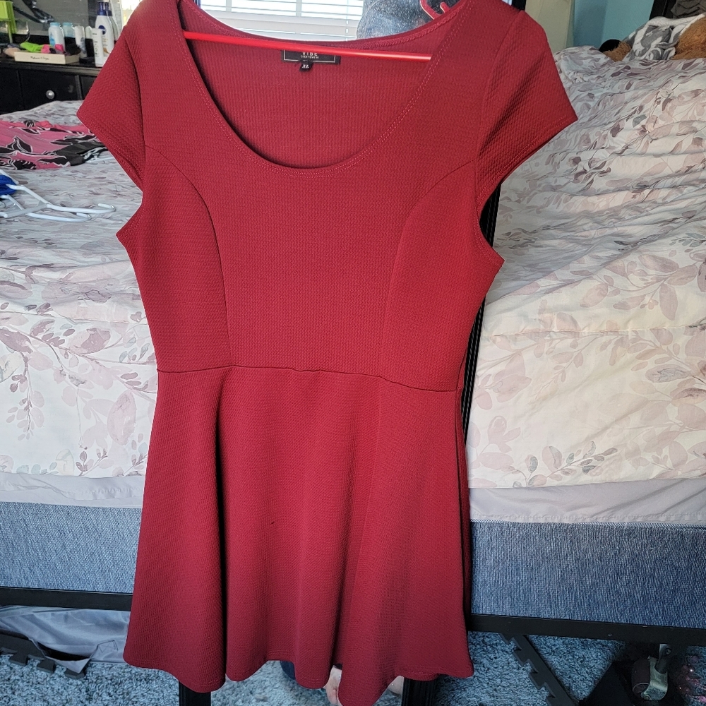 Red mini dress